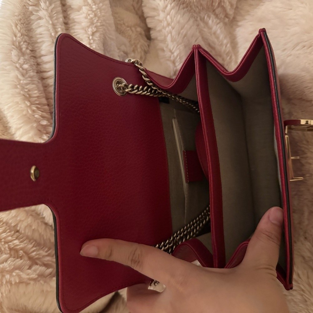 Gucci Red Crossbody Bag with Gold GG Hardware - Picture 6 of 7